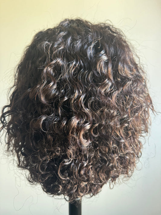 SDD Front lace wig 14' Romance curl natural black