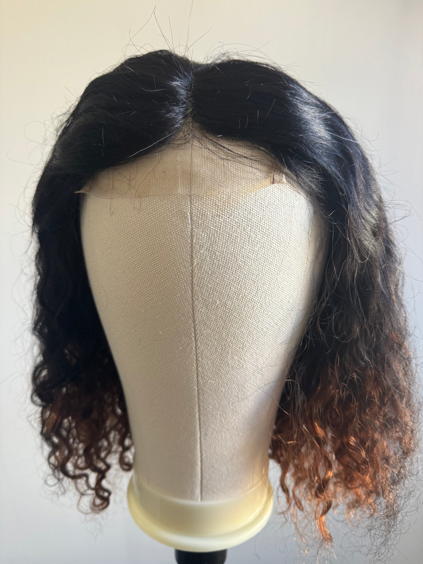 DD 4*4 lace wig 16" Romance curl color: T1b/4#