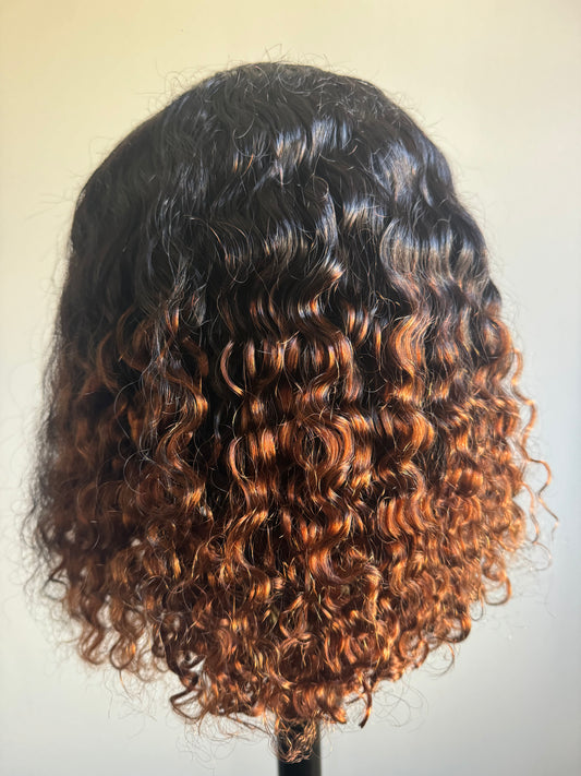 DD 4*4 lace wig 16" Romance curl color: T1b/4#