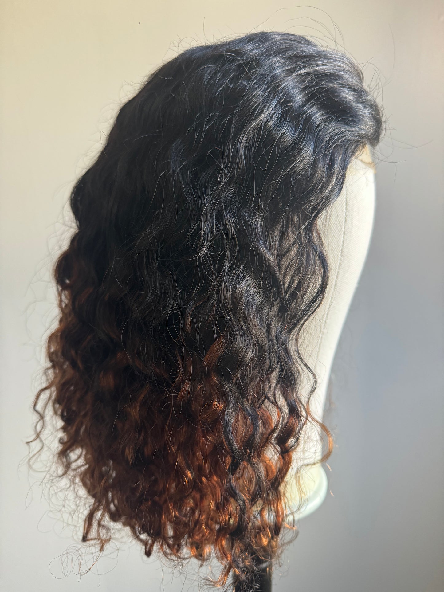 DD 4*4 lace wig 16" Romance curl color: T1b/4#