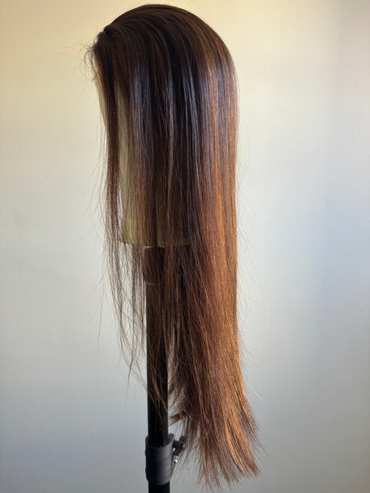 SDD HD lace 13*4 wig 26" Bone straight color:P2/6#