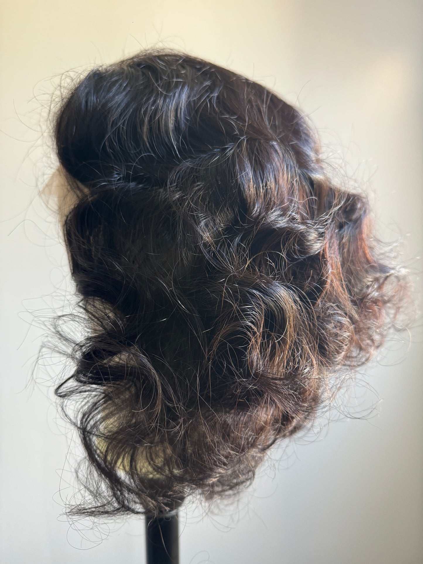 SDD HD lace 13*4 wig 14" Bouncy wave natural black