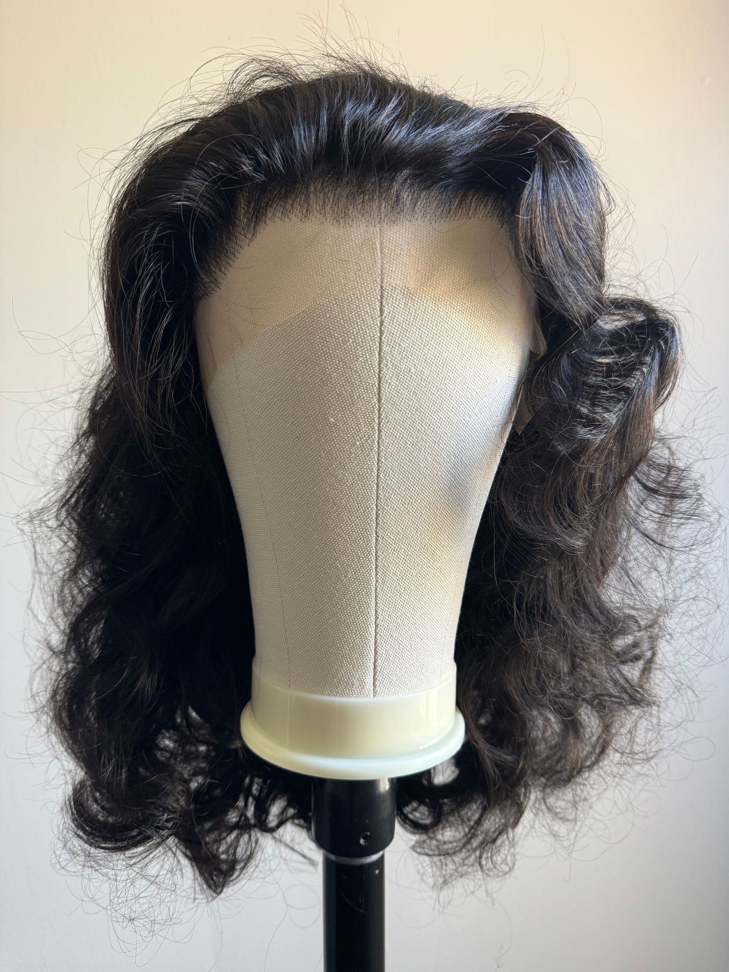 SDD HD lace 13*4 wig 22'" Bouncy wave natural black