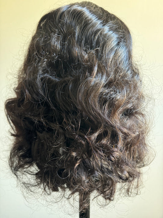 SDD HD lace 13*4 wig 22'" Bouncy wave natural black