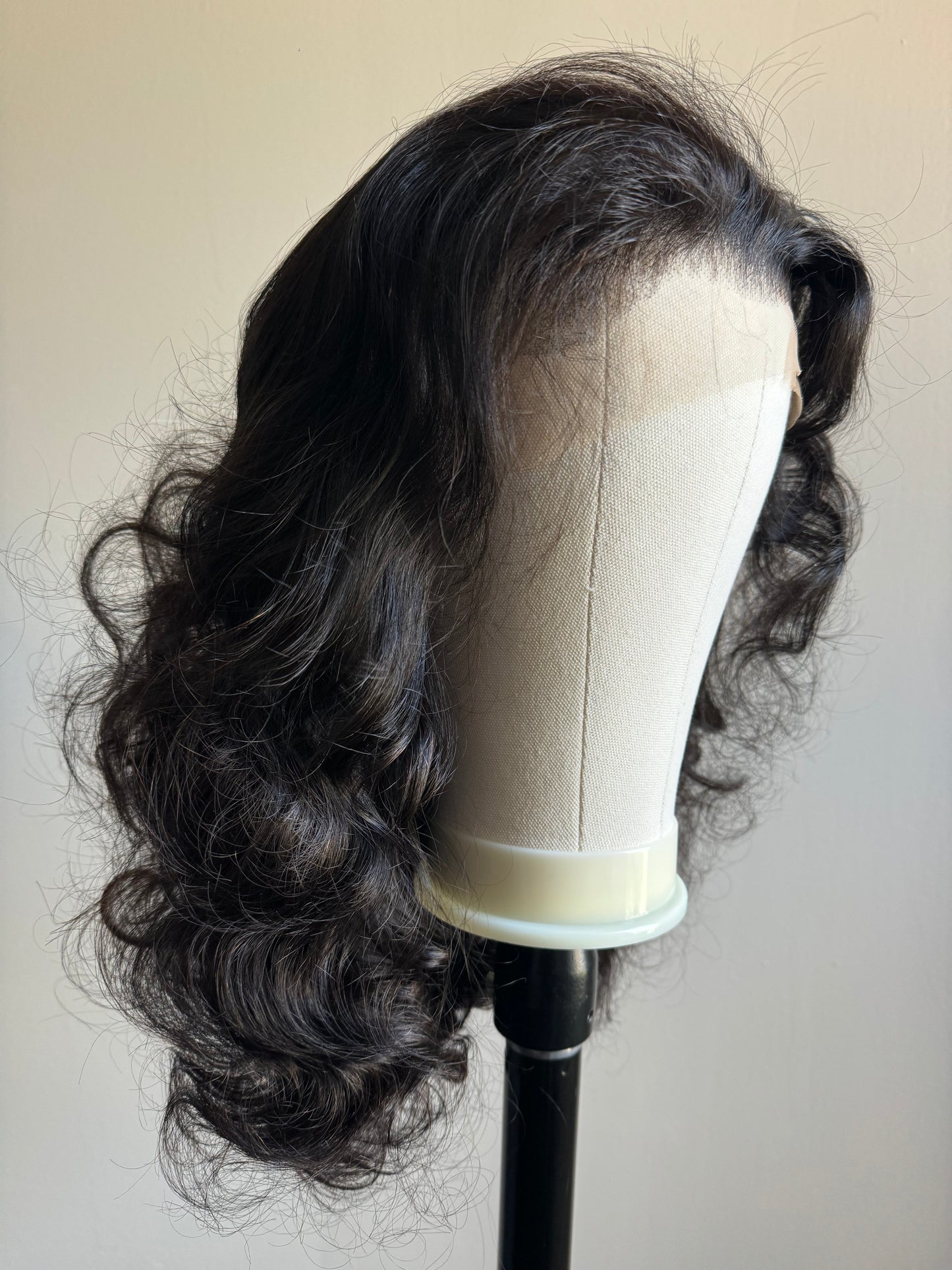 SDD HD lace 13*4 wig 22'" Bouncy wave natural black
