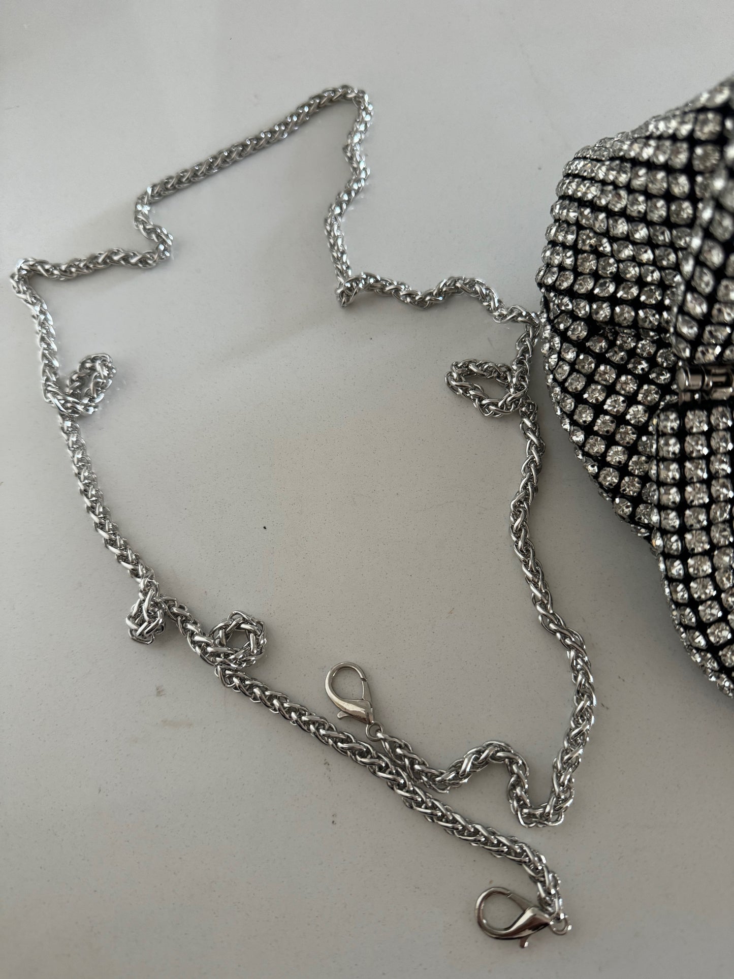Glit Clutch/Crossbody M-silver